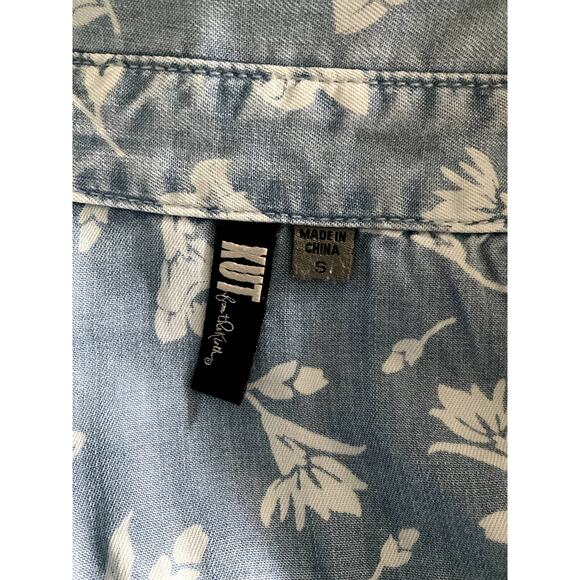 Kut‎ from the Kloth Chambray Denim Shirt Dress Blue Women's Small - Picture 5 of 8